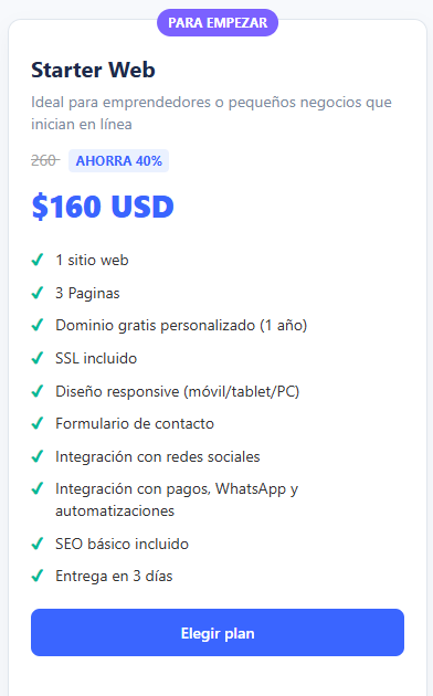 Starter Web Plan